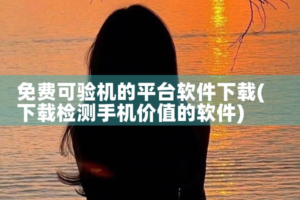 免费可验机的平台软件下载